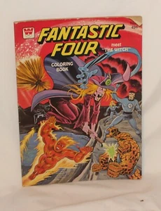 Vtg 1977 Fantastic Four Meet the Witch Coloring/Activity Book Whitman - Picture 1 of 10