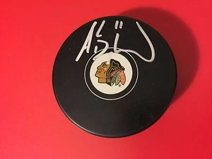 Andrew Desjardins Blackhawks Signed Auto Puck Holder - Picture 1 of 1