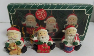 3 Christmas ornaments Toyland Santas vintage - Picture 1 of 3