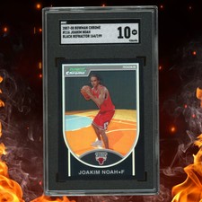 2007-08 Bowman Chrome JOAKIM NOAH Rookie /199 Black Refractor SGC 10 #116