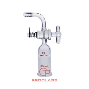 Laboratory Glass Stopcock Adapter With Spring 90° bent - Imagen 1 de 2