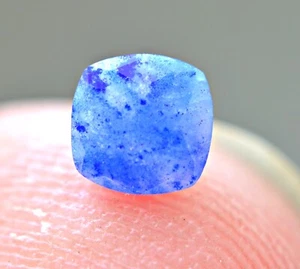 0.24ct Rare Lazurite In Scapolite Top Faceted Gemstone from Afghanistan - Picture 1 of 6