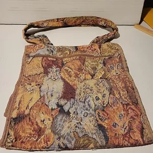 Wandteppich Tragetasche Katzentasche Tasche Kätzchen Feline Top Reißverschlüsse Netz Seitentaschen + Münzbörse - Bild 1 von 10