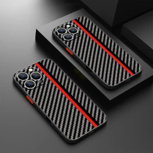 Carbon Fibre Case For iPhone 16 Pro Max 15 14 13 12 Hard Ultra-thin Matte Cover - Picture 1 of 17