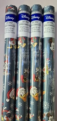 Disney Mickey Gift Wrapping Paper, 80 Sq.ft Christmas Paper 4 Rolls 20sf Each - Image 1 of 4