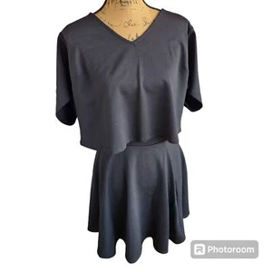 Set due pezzi Torrid crop top linea A gonna set nuovo con etichette donna taglia 3x corporate goth - Foto 1 di 4