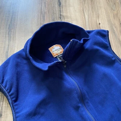 Chaleco BURTON Para Hombres XL Azul Marino Sin Mangas Polar Cremallera Completa Foto 1 de 4