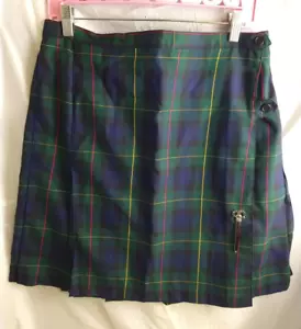 Lands End karierter Damen-Kilt Tartan Schwert Pin enthalten Faltenrock 10 adrette - Bild 1 von 5