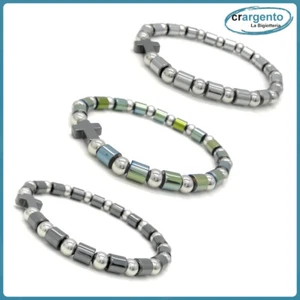 bracciale uomo acciaio inox sfere da in con a braccialetto rosario perle per - Foto 1 di 7