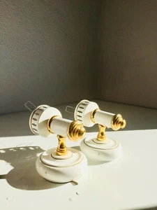 Par de apliques de pared/lámparas de techo a juego de mediados de siglo de 4,5" para reparación - Imagen 1 de 11