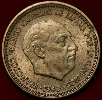 Uncirculated 1947(48) Spain 1 Peseta Foreign Coin - Image 1 of 2