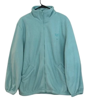 Blair Women's High Collared Zip Front Fleece Jacket Green Size 3 XL NWOT - Image 1 of 4