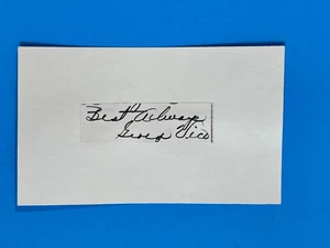 GEORGE VICO ~ Signed/Autographed 3x5 Index Card ~ Detroit Tigers ~ No COA - Picture 1 of 3