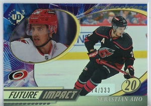 2024-25 24-25 UD Extended Series Sebastian Aho UD3 FUTURE IMPACT GOLD card /333 - Picture 1 of 1