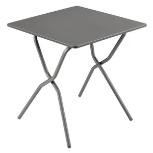 Balcony II Colorblock Steel Square Folding Outdoor Table, Titanium (Open Box) - Picture 1 of 10