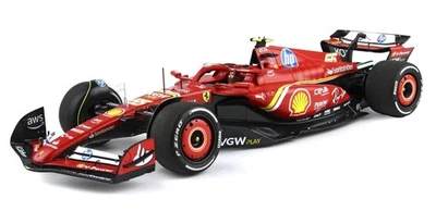 1:18 BBR Ferrari Sf-24 Carlos Sainz 3Rd Place Gp Monaco 2024 BBR241875 - Immagine 1 di 2