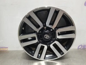 20 2020 TOYOTA 4 RUNNER WHEEL RIM 20X7 ALLOY 6 DOUBLE SPOKE MACHINED BLACK INLAY - Picture 1 of 12