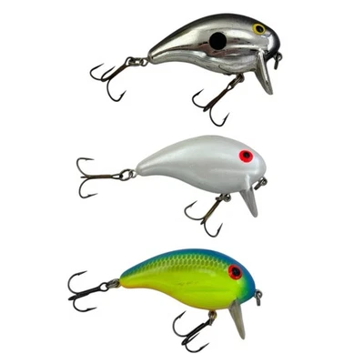 CRANKBAIT FISHER LOT x3 • BANDIT LURES FOOTLOOSE FISHING LURES • SUNFISH/AG/PRL - Image 1 of 4