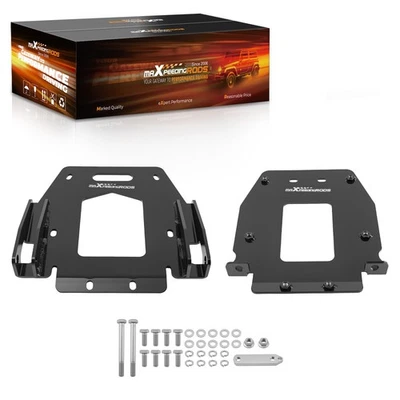 Front Installation Mount for Polaris RZR S 1000 2016-2018 Black Steel Kit - Image 1 of 4