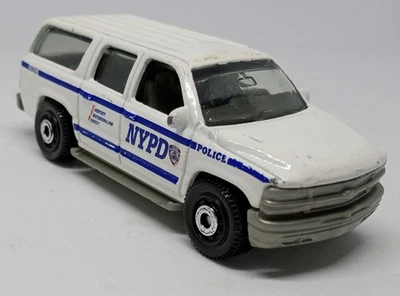 Matchbox Fleet White 2000 Chevrolet Suburban NYC Police Loose Diecast 1:76 - Image 1 of 4