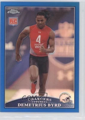 2009 Topps Chrome Blue Refractor Demetrius Byrd #TC142 - Image 1 of 2
