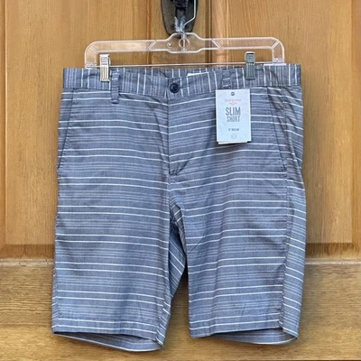 Pantalones Cortos Dockers Nuevos con Etiquetas Para Hombre Ajustados Talla 32 Gris y Blanco Rayas Precio de venta sugerido por el fabricante $48 Foto 1 de 4