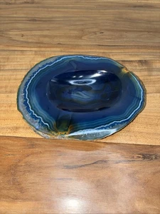 Mid-Century Blue Lapis Lazuli Stone Hand-Carved Trinket Dish - Picture 1 of 5