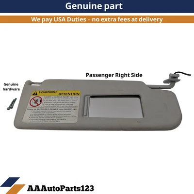 99-04 Volkswagen Jetta Beetle Golf Passenger Sun Visor Shade RH Right OEM Gray - Image 1 of 4