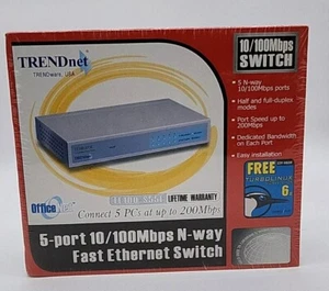TRENDnet TE100-S55E Plus 5-Port External Switch Ethernet New Sealed - Picture 1 of 5