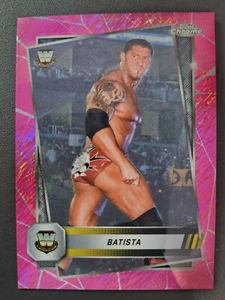 2025 Topps Chrome WWE #43 BATISTA PINK SHIMMER REFRACTOR - Picture 1 of 2