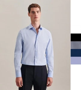 Camisa bordada de seda para hombre Slim Fit 1/1 Business Kent 666260/675198 NUEVO - Imagen 1 de 13