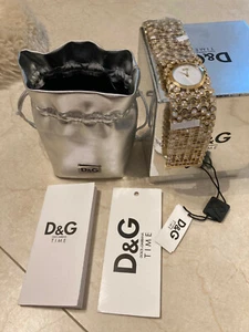 NUOVO OROLOGIO RARO Lady's Dolce and Gabbana D&G DW0244 Oro Rischioso Cristallo Swarovski - Foto 1 di 4