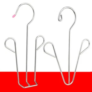 2pcs Household Stainless Steel Shoes Drying Rack Hanger Hook Hanging Shelf - Picture 1 of 12