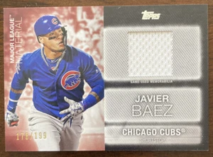 Topps Series 2 2020 Javier Báez reliquias materiales de las Grandes Ligas negras #MLM-JB/199 - Imagen 1 de 2