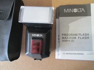 Minolta Program 3600HS (D) Flash w/Diffuser, Case and Manual . - Picture 1 of 7