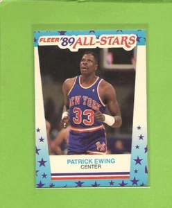 1989 FLEER ALLSTARS STICKER PATRICK EWING CARD # 7 - Foto 1 di 2