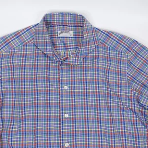 Eton Contemporary Long Sleeve Button Shirt Plaid Mens Size 41 / 16 - Picture 1 of 7