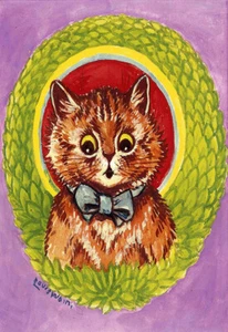 The psychedelic kitten Louis William Wain Poster Print - Picture 1 of 1