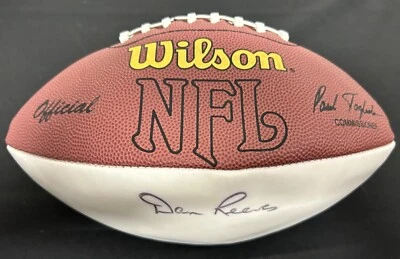 Dan Reeves Firmado Auto Wilson Panel Blanco Fútbol Atlanta Falcons Certificado de Autenticidad BAS Foto 1 de 4