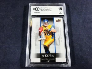A4-47 FOOTBALL CARD - DAVID FALES - 2014 UPPER DECK - ROOKIE - GRADE 10 - Picture 1 of 5