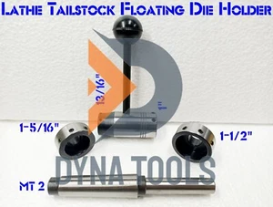 Lathe Tailstock Floating Die Holder Set 2MT Shank Hold Inch Size Threading Dies - Picture 1 of 1