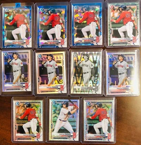 TRISTON CASAS 2021 Bowman 11-Card Lot - Sapphire, Refractor, Mojo, Camo RED SOX - Picture 1 of 5