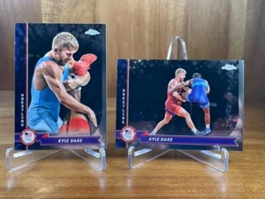 2024 Topps Chrome US Olympic Hopefuls Kyle Dake #9 + #182 - Picture 1 of 4