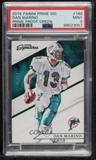 2016 Panini Prime Signatures Proof Green 7/10 Dan Marino #189 PSA 9 MINT HOF