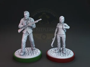 Ellie And Joel "The last Survivors" miniatures for tabletop, boardgames, diorama - Imagen 1 de 7