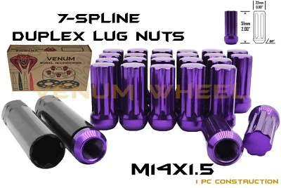(32) Tuercas dúplex púrpura 14x1,5 7 spline + llave para Ram 2500 3500 2012-2018 Foto 1 de 4