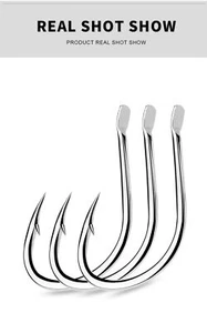 100pcs Ise Nigeria Hook Jig Big Fishing Hooks Black HIgh Carbon Steel Fishook - Picture 1 of 16