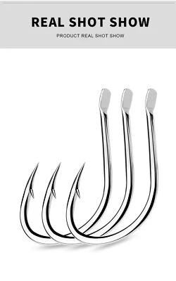 100pcs Ise Nigeria Hook Jig Big Fishing Hooks Black HIgh Carbon Steel Fishook - Image 1 of 4