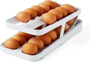 Egg Dispenser, Rolling Eggs Dispenser and Organizer for Refrigerator Storage - Picture 1 of 7