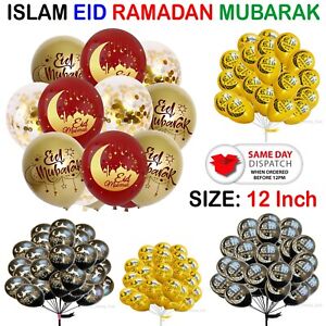 Islam Eid Ramadan Mubarak Printed Balloons Bunting Banner Kids Decorations Uk